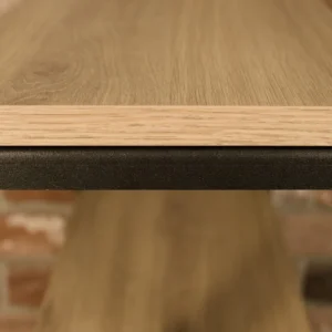 Widok górnej ramy regału loftowego 90x25x190 V1 Dąb Dziki – stalowy stelaż malowany proszkowo