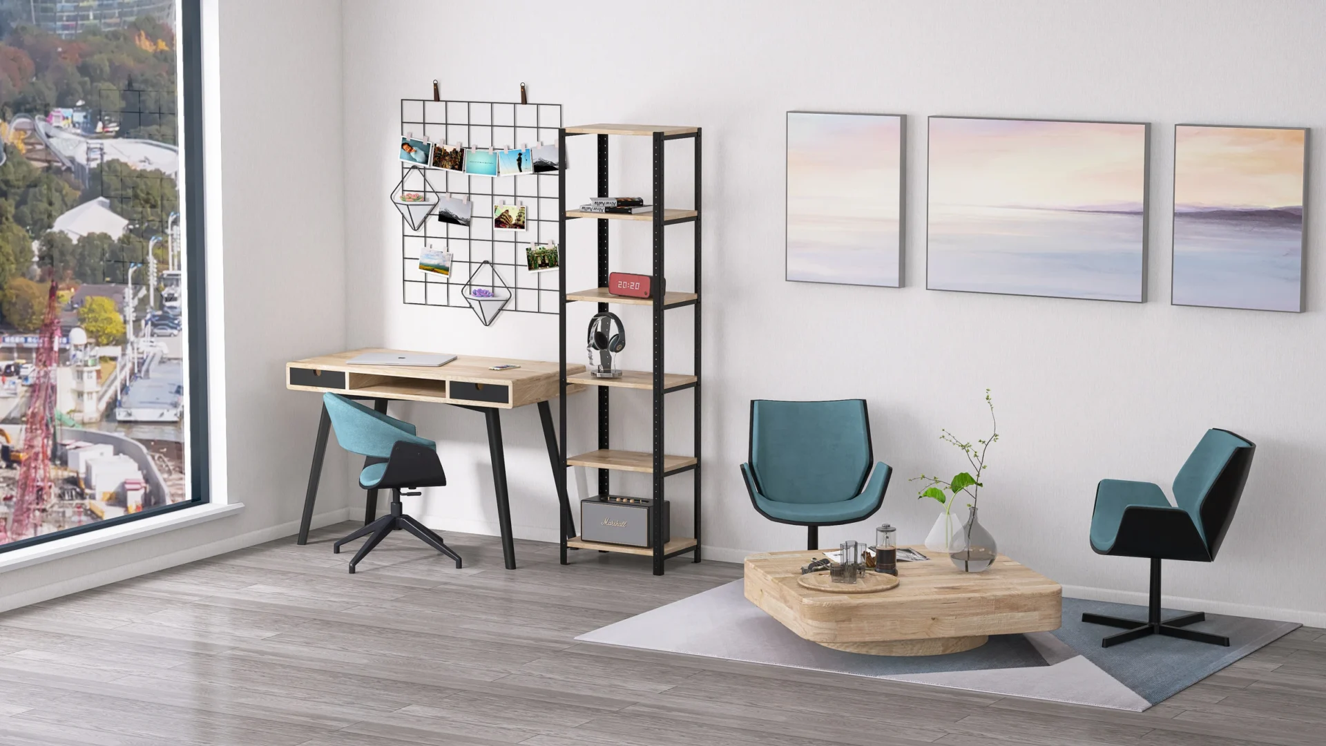 Regał 50x35x190 – w przestrzeni wypoczynkowej lub biurowej, idealny na książki i dekoracje