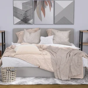 Regał 50x35x82 Dąb Dziki – niska forma regału jako szafka nocna w przytulnej sypialni