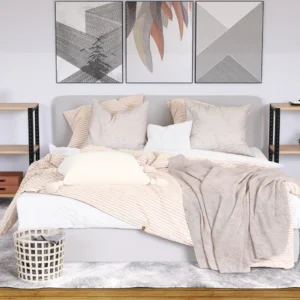 Niski regał 60x35x82 Dąb Dziki – mebel pomocniczy przy łóżku w przytulnej sypialni